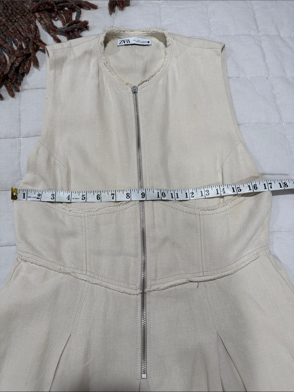 Zara Limited Edition Linen Cream Maxi Dress - Picture 10 of 10